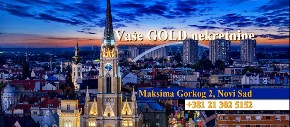 GOLD NEKRETNINE NOVI SAD Prodaja i Izdavanje nekretnina.